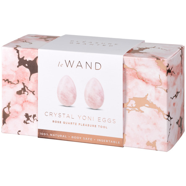 Le Wand Yoni Rose Quartz Double Kegelkuler Emballasjebilde 90