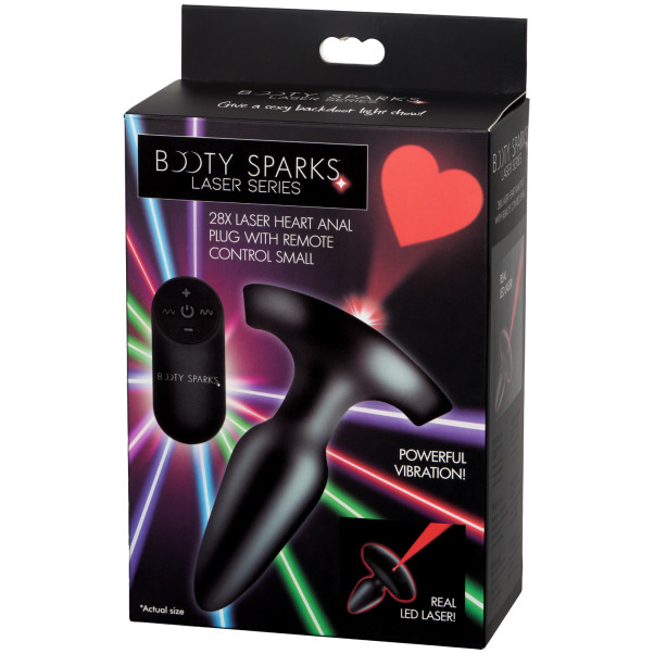 Booty Sparks Laser Series Heart Liten Fjernkontrollert Analplugg  Emballasjebilde 90