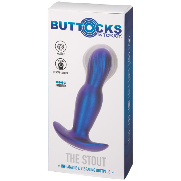 Toyjoy Buttocks The Stout Oppblåsbar og Vibrerende Buttplugg Emballasjebilde 90
