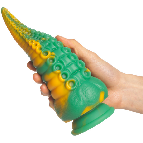 Creature Cocks Monstropus Tentacled Monster Silikondildo 22 cm Produktbilde med hånd 50