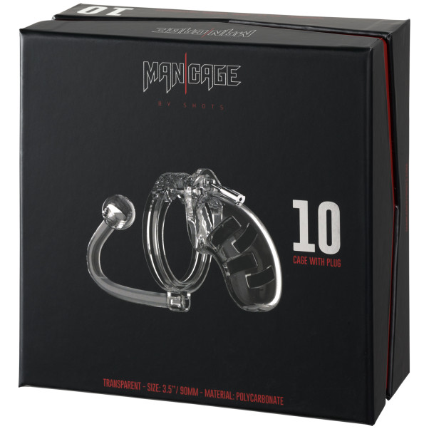 Mancage 10 Kyskhetsbur med Analplugg Emballasjebilde 90