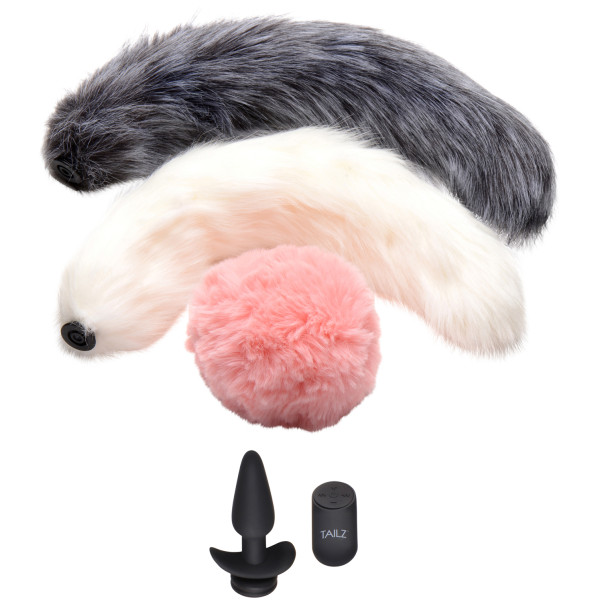 Tailz Snap On! Fjernstyrt Analplugg med 3 Halefester Produktbilde 1