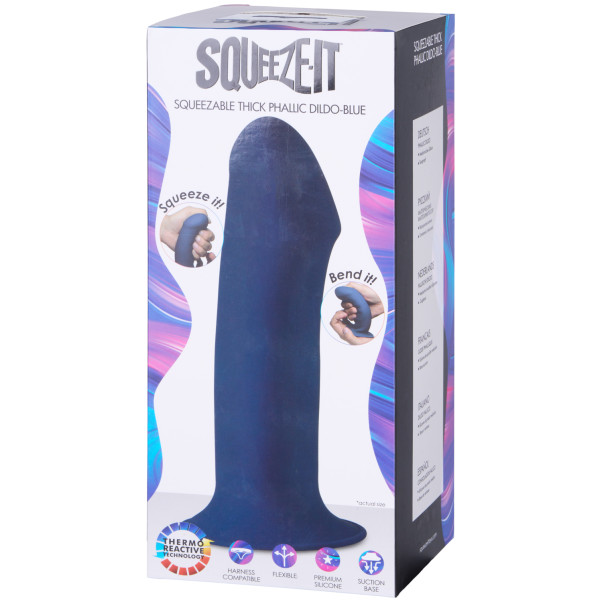 Squeeze-It Squeezable Blå Dildo 18,5 cm Emballasjebilde 90