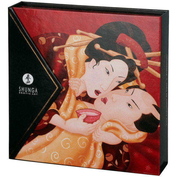 Shunga Geisha's Secrets Collection Sparkling Strawberry Wine Intimate Massasjesett Emballasjebilde 90