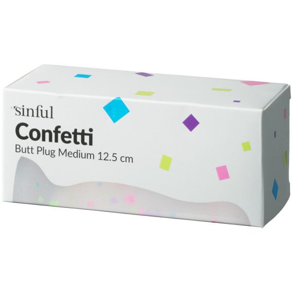 Sinful Confetti Medium Analplugg Emballasjebilde 90