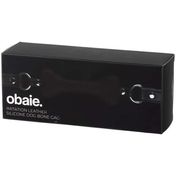 obaie Dog Bone Gag i Silikon og Kunstlær Emballasjebilde 90