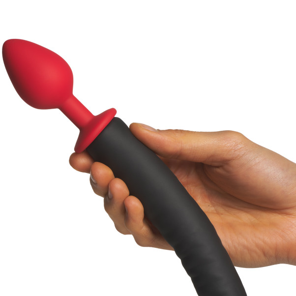 Tailz Djevel Hale Analplugg og Horn Sett Produktbilde med hånd 50