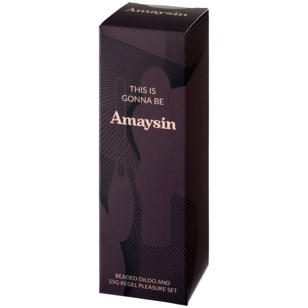 Amaysin Pleasure Sett med Beaded Dildo og Vaginakule 55 g  Emballasjebilde 90
