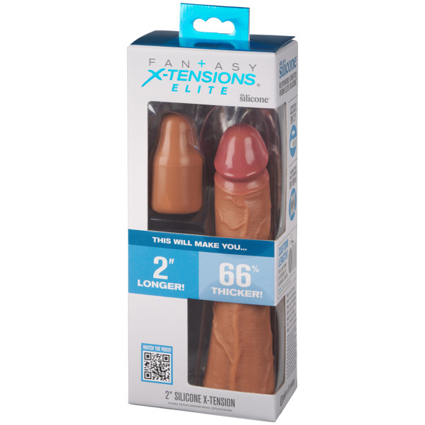 Fantasy X-tensions Elite Tan Penis Sleeve Extension Emballasjebilde 90