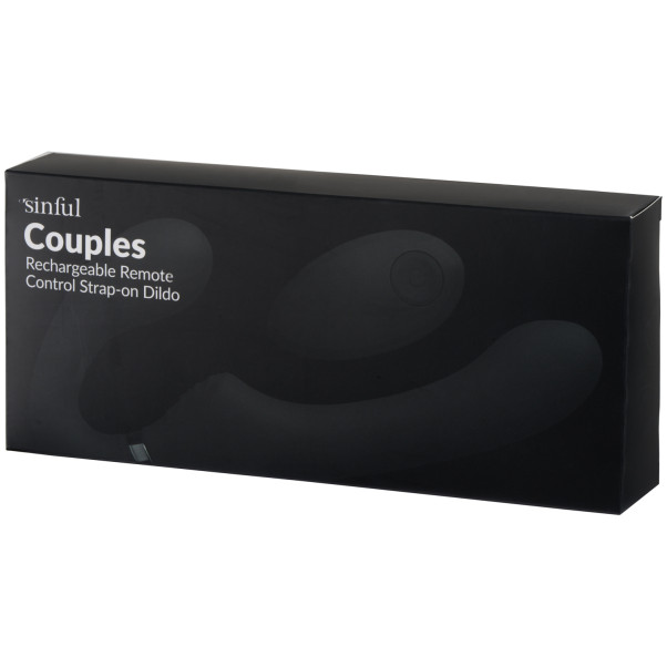 Sinful Couples Strap-on Dildo med Fjernkontroll 21,2 cm Emballasjebilde 90