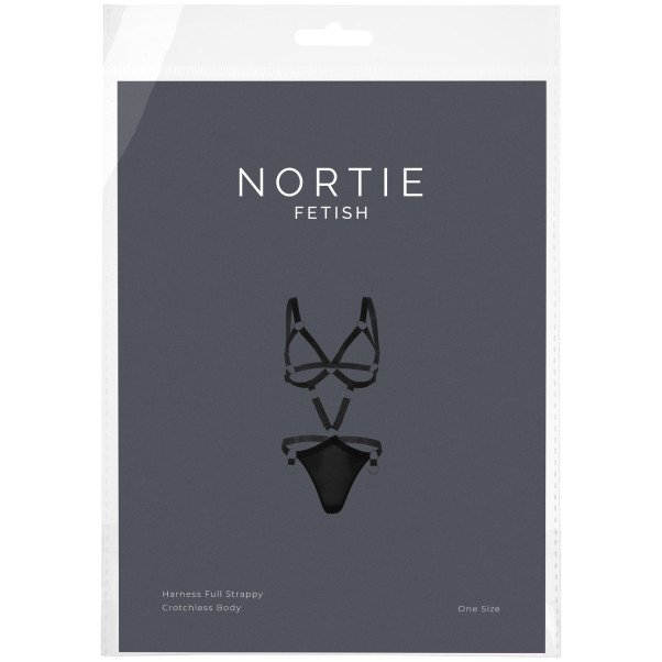 NORTIE Full Body Strappy Harness med Fransk Åpning Emballasjebilde 90