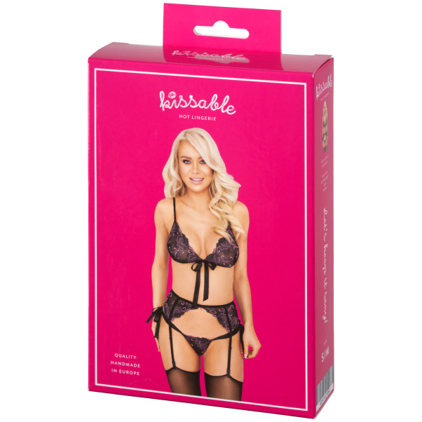 kissable Blomstret BH og Hofteholder Sett Emballasjebilde 90