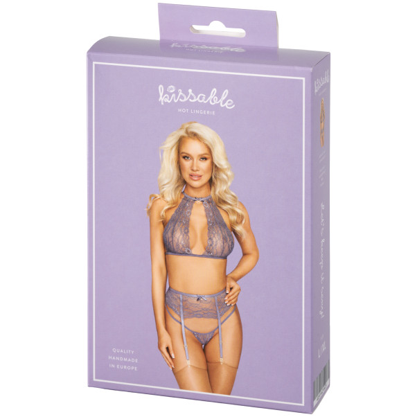 kissable Lavender Halterneck BH og Hofteholder Sett Emballasjebilde 90
