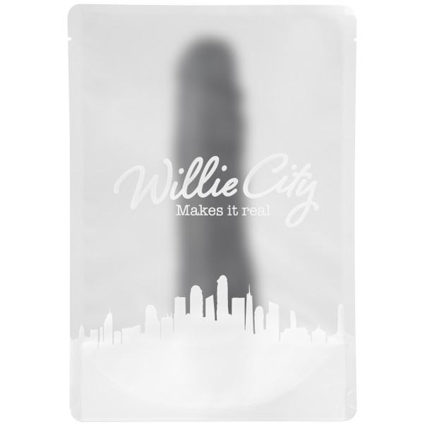 Willie City Luxe Svart Realistisk Multispeed Dildovibrator 22,5 cm Emballasjebilde 90
