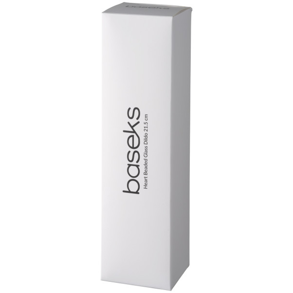baseks Heart Beaded Glass Dildo Emballasjebilde 90