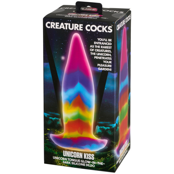 Creature Cocks Unicorn Kiss Glow in the Dark Dildo 21,5 cm Emballasjebilde 90