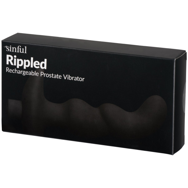 Sinful Rippled Oppladbar Prostatavibrator Emballasjebilde 90