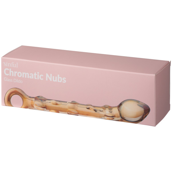 Sinful Chromatic Nubs Glassdildo Emballasjebilde 90