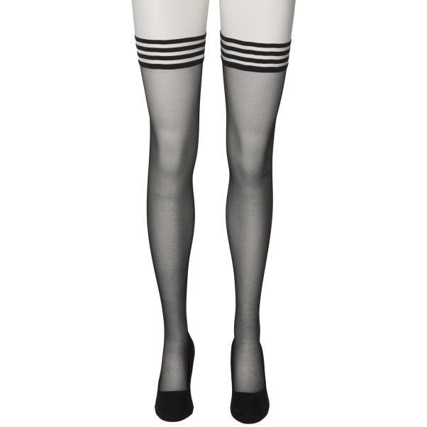 NORTIE Black Arrows Stayups Strømper med Søm Bak Produktbilde 5