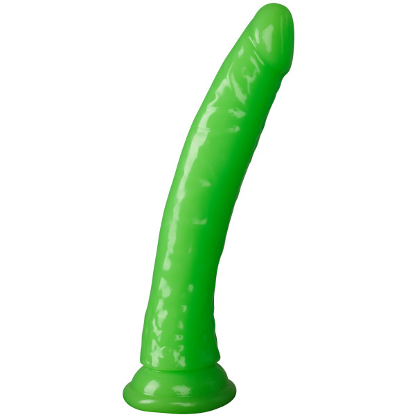 Realrock Glow in the Dark Slim Dildo med Sugekopp 23 cm Produktbilde 3