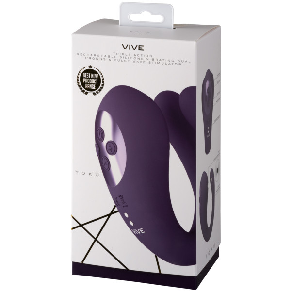 Vive Yoko Triple Action Vibrator med Klitoris Pulse Wave Emballasjebilde 90