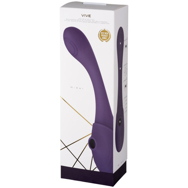 Vive Mirai Dobbelsidet Vibrator med Pulsbølger & Lufttrykk Emballasjebilde 90