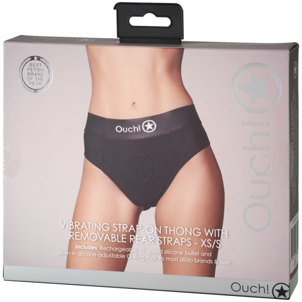 Ouch! Vibrerende Strap-on Tanga Emballasjebilde 90