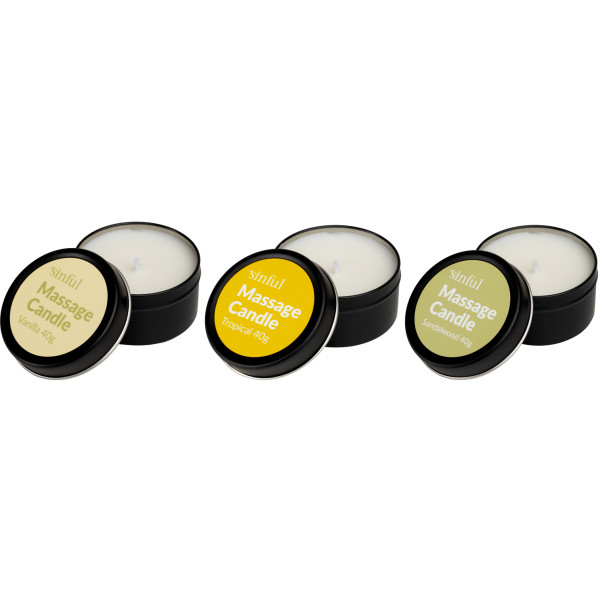 Sinful Massasjelys Sett 3 x 40 g Produktbilde 1