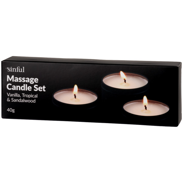 Sinful Massasjelys Sett 3 x 40 g Emballasjebilde 90