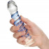 Icicles No 5 Blå Dildo i glass produkt i hånd 50