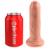 King Cock Uncut Realistisk Dildo med Testikler 18 cm  3