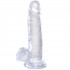 King Cock Clear Dildo med Baller 19 cm  1