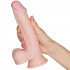 King Cock Plus Triple Density Dildo med Pung 23 cm Produktbilde med hånd 50