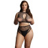 Le Désir Fishnet Nøkkelhull BH-sett Plus Size Produktbilde 1