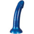 baseks Metallic Blå Silikondildo 18 cm Produktbilde 1