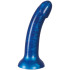 baseks Metallic Blå Silikondildo 18 cm Produktbilde 2