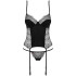 Obsessive Sharlotte Korsett og Tanga med Blonder Produktbilde 3