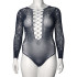 NORTIE Siggy Night Blue Bodystocking Plus Size Produktbilde 4