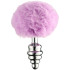 Alive BDSM Line Metall Analplugg Purple Fluffy Twist Plug M Produktbilde 1