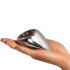 Malesation Metal Teardrop Penisring Produktbilde med hånd 50