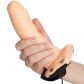 Fetish Fantasy Hollow Strap-on Vibrator Hudfarget produkt i hånd 51