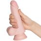 King Cock Plus Triple Density Dildo med Pung 20 cm Produktbilde med hånd 50