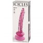 Icicles No 86 Rosa Glassdildo Emballasjebilde 90