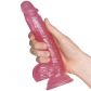 Baseks Glitterdildo med Baller 20,5 cm Produktbilde med hånd 50