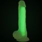 Baseks Glow in the Dark Gul Dildo 21,5 cm Produktbilde 5