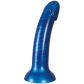 baseks Metallic Blå Silikondildo 18 cm Produktbilde 1