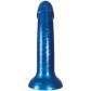 baseks Metallic Blå Silikondildo 18 cm Produktbilde 3
