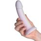baseks Playful Lilla Mix Silikondildo 18 cm Produktbilde med hånd 50