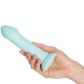 Dillio Platinum Big Hero Teal Dildo med sugekopp 17,2 cm Produktbilde med hånd 50