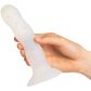 Sinful Confetti Dildo Medium 18 cm Produktbilde med hånd 50